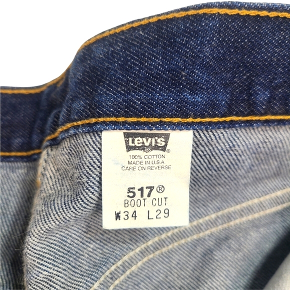 VTG Levi's 517 Boot Cut Jeans Made In USA - Picture 5 of 9